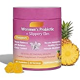FW ZONE Juicy Feminine Probiotic Gummies for Women - Pineapple Flavor, Supports pH Balance & Gut Health, with Slippery Elm, Vegan, Digestive & Immune Support, 60 Count