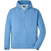 PETER MILLAR Men's Brook Blue Quest Half-Zip Hoodie Size S