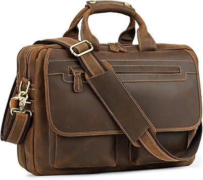 leather briefcase amazon