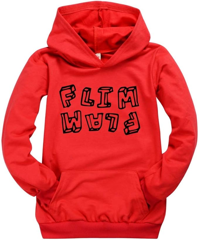 Pink Palm Puff Hoodie Kids Boys Flamingo Flim Flam Hoodie Set