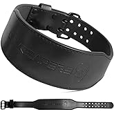 Gymreapers Weight Lifting Belt - 7MM Heavy Duty Pro Leather Belt with Adjustable Buckle - Stabilizing Lower Back Support 4 Inches Wide For Weightlifting, Bodybuilding, Cross Training
