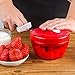 Ourokhome Manual Food Processor Vegetable Chopper, Portable Hand Pull String Garlic Mincer Onion Cutter for Veggies, Ginger, Fruits, Nuts, Herbs, etc., 500ml, Red