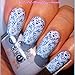 CICI&SISI Wedding Season Series Acrylic Nail Stamping Printing Plate Manicure Nail Art Decor Image Stamps Plate, 4 Pcs