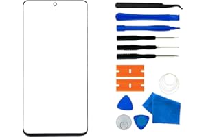 ABUSVEX Original Galaxy S20+ 5G Screen Glass Replacement, Front Outer Lens Glass Screen Replacement Repair Kit for Samsung Galaxy S20+ G9860 Series (S20+ 6.7'- Black)