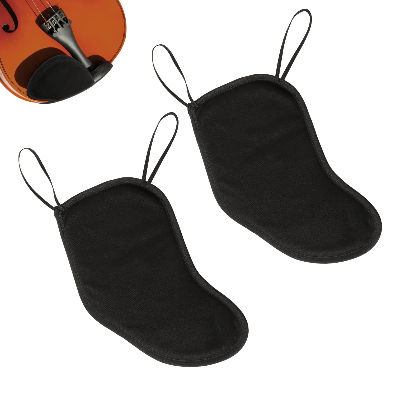 Violin Chin Rest Pad 3/4 4/4 Size, 2pcs Violin Shoulder Rest Violin Accessories for Beginners