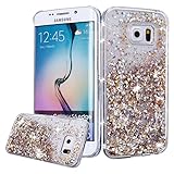 Urberry Galaxy S7 Case, Sparkling Liquid Hard Case, Bling Glitter Case for Samsung Galaxy S7 with a Screen Protector (Glod)