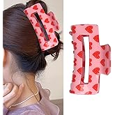 Valentines Heart Hair Clips for Women French Hair Barrettes for Thick Hair Large Hair Clips Hair Accessories for Styling Hair Clamp Hair Decorations Valentine's Day Gift for Girls