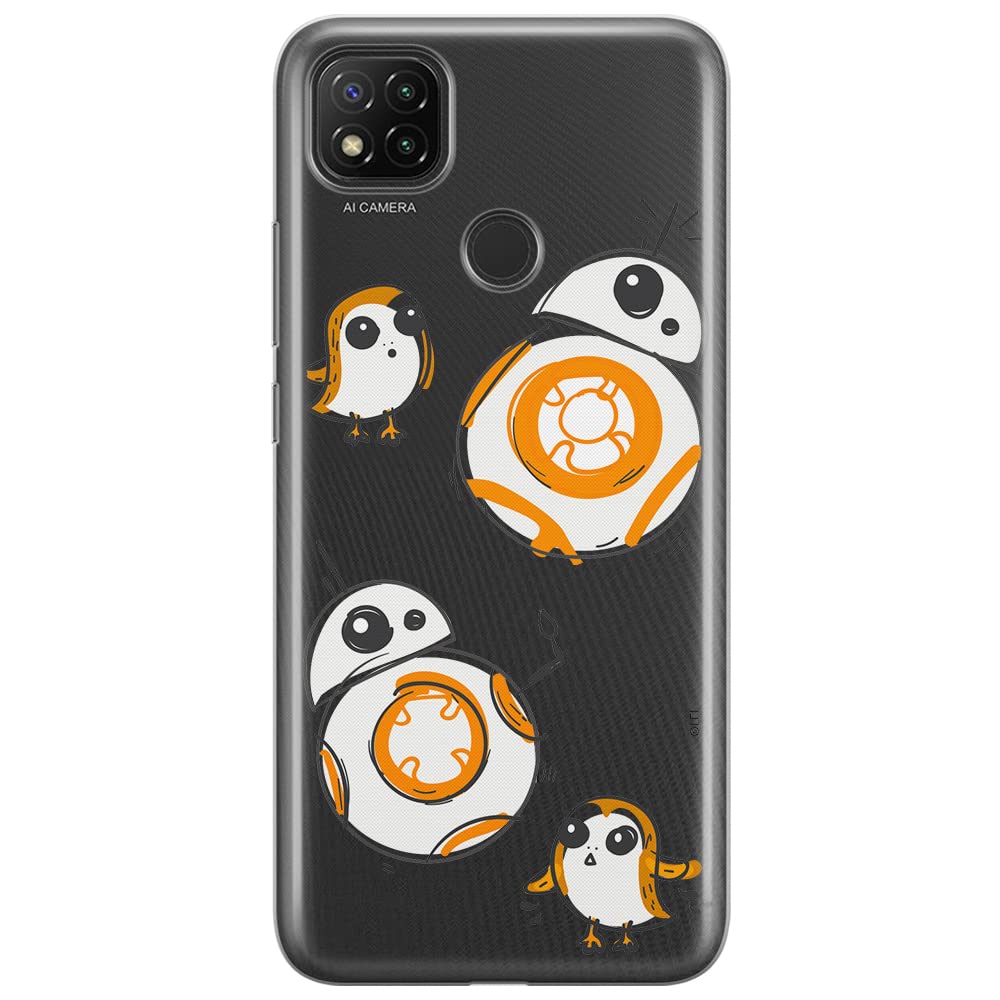 ERT GROUP mobile phone case for Xiaomi REDMI 9C original and officially Licensed Star Wars pattern BB 8 010 optimally adapted to the shape of the mobile phone, partially transparent