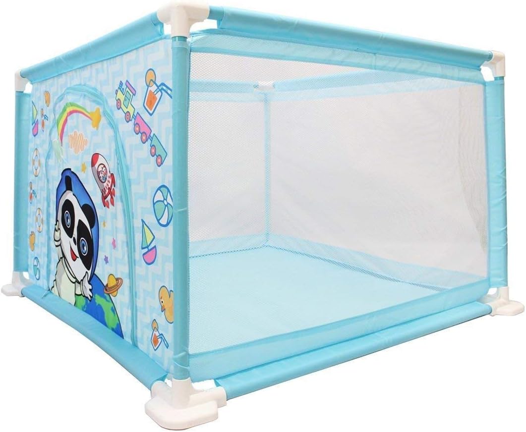 Trendi® Baby Ball Pit Safety Playpen Gate Set for Babies and Toddler W Free Balls Blue