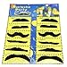 LuckyStar365 48 pcs Self Adhesive Novelty Fake Mustaches, Mustache Party Supplies, Easy to Get Off and Great for Masquerade Party & Performance