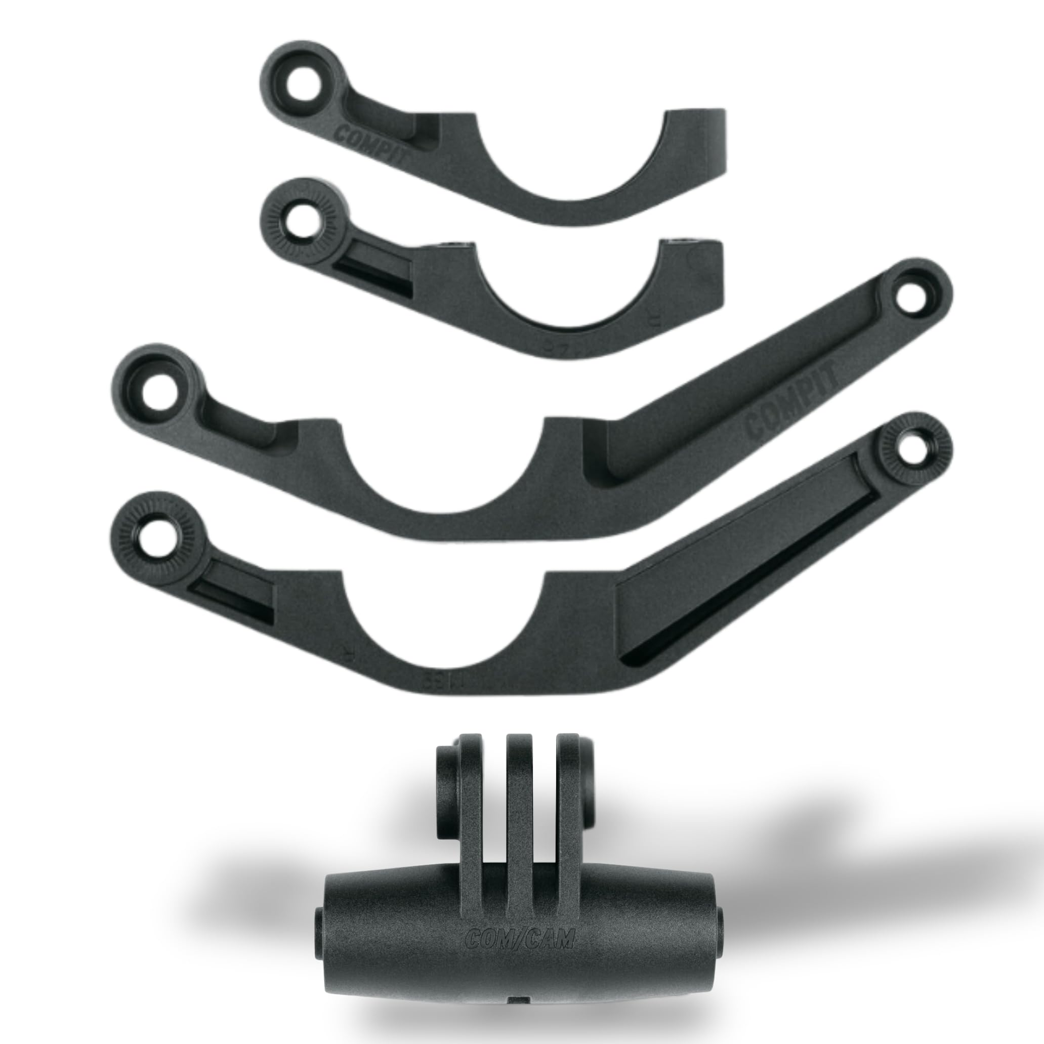 SKS GERMANY COM/CAM Action Cam Adapter (adapter for mounting an action cam, also suitable for GoPro action camera, impact-resistant high-performance plastic, tilt-adjustable)