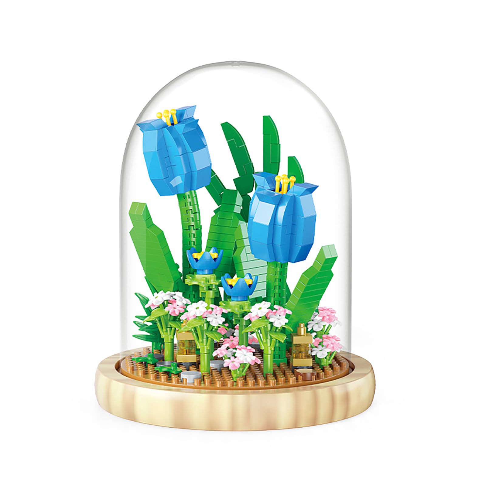 NOOLY Flower Building Blocks with Platic Cover for Home and Office Decoration KLJMH-01 (Tulip)
