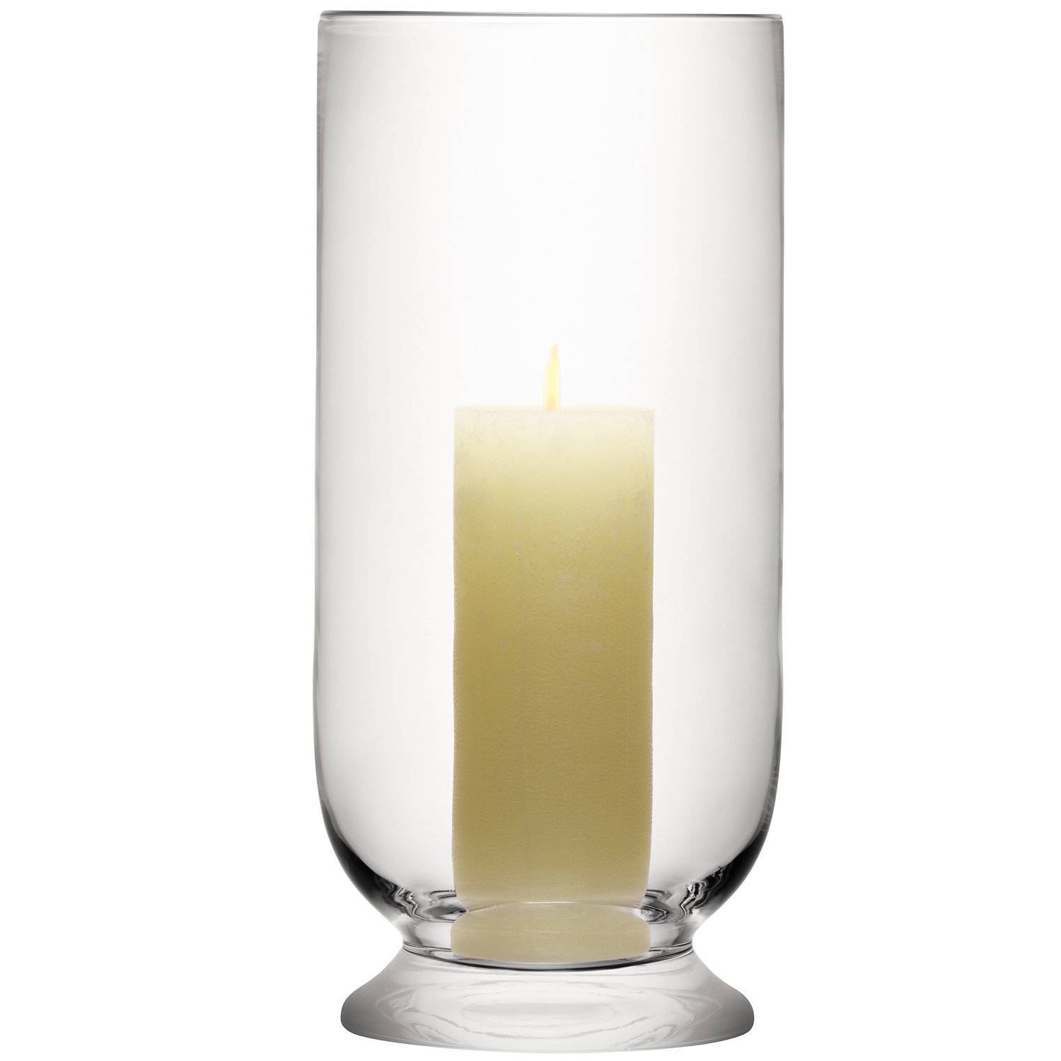 LSA International Terrace Storm Lantern H40cm Clear| 1 Unit | Mouthblown & Handmade Glass | TE03