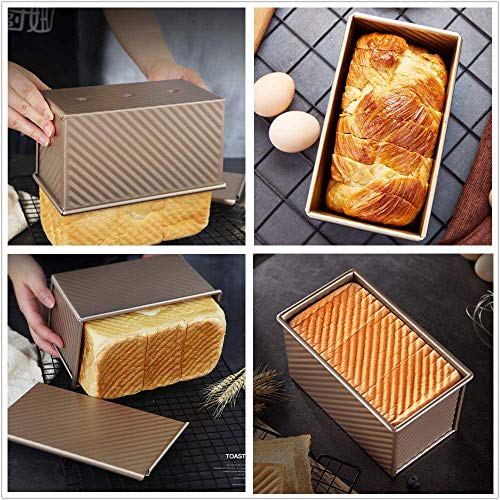 Pullman Loaf Pan with Lid 1lb (450g) + Bench Dough Scraper Set for