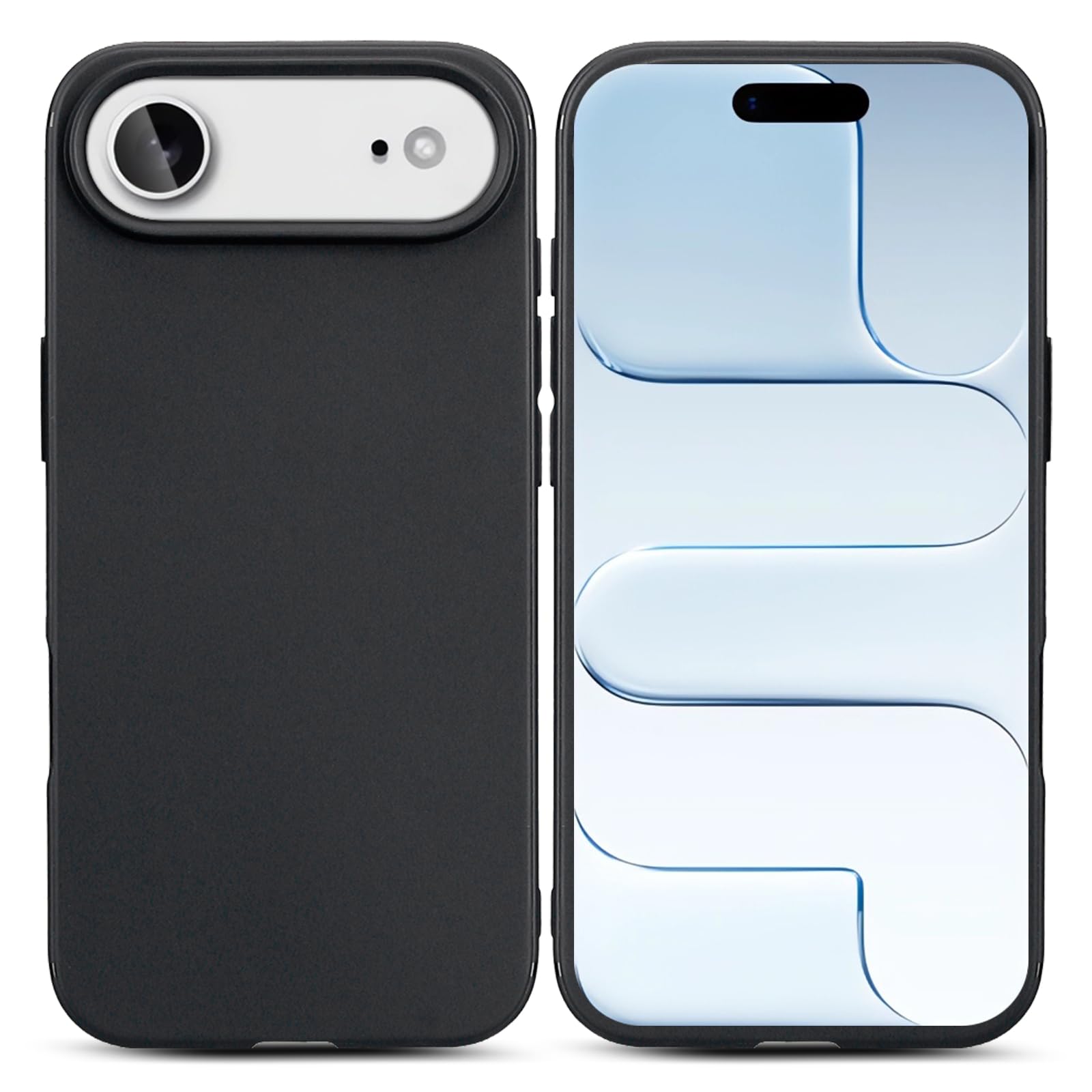 Photo 1 of TENOC Phone Case Compatible with iPhone Air, Black Case Anti-Fingerprint Protective Bumper Matte Cover for 6.5 Inch