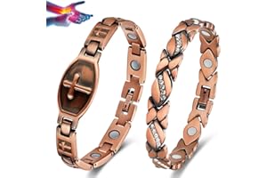 Vicmag Copper Bracelet for Women Ultra Strength Magnetic Bracelets with Effective Magnets 99.9% Pure Copper Jewelry Present with Adjustment Tool