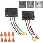 Touch Lamp Switch 2 Pack, Touch Control Module, Lamp Switch Replacement | Sensor with 3 Levels Dimming Function, Lamp Switch Repair Kit with Wire Caps, Fit Dimmable LED, Incandescent, Halogen Bulbs