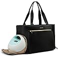 mommore Breast Pump Bag Diaper Tote Bag with 15 Inch Laptop Sleeve Fit Most Breast Pumps Like Medela, Spectra S1,S2, Evenflo