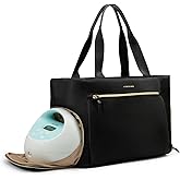 mommore Breast Pump Bag Diaper Tote Bag with 15 Inch Laptop Sleeve Fit Most Breast Pumps Like Medela, Spectra S1,S2, Evenflo