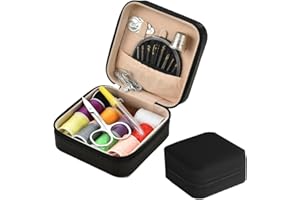 11 Color Mini Sewing Kit with Small Case Supplies Includes Thread Spools Needles Scissors Thimble for Home Travel and Emergen