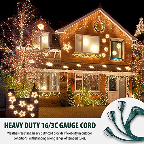 3 Direction Extension Cord 1 to 3 Splitter Multi Outlet Weatherproof