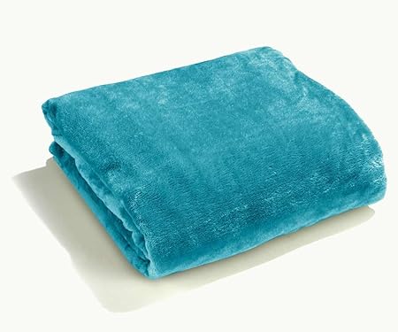 Fashion&Joy Premium Flanell Kuscheldecke Super Soft 240 x 220 cm XXL in Petrol - pflegeleicht - fusselfrei - geprüfte Qualitä