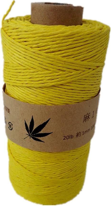 Amazon Hemp Show Hemp Twine麻紐1mm 100g ヘンプ100 130m巻 黄色yellow 毛糸 編み糸 通販