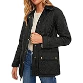 VAOYIU Women's Diamond Pattern Quilted Jacket Cuff Patterns Button Up Casual Cardigan Padded Coat with Side Pockets