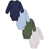 Carter's Baby Boys 4-Pack Long-Sleeve Original Bodysuits, Multi, Size 6 Months