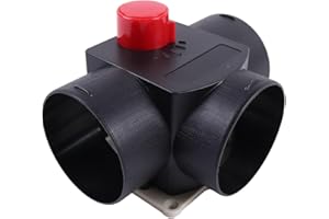 ZTUOAUMA 75mm 5-Gear T-Piece Diesel Heater Duct Valve Air Vent Outlet Connector with Adjustable Valve Flap Compatible with Eberspacher Webasto Auxiliary Parking Heater 2KW 3KW 5KW 8KW