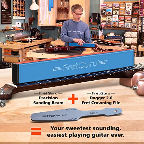 FretGuru Sanding Beam Fret Leveler (16" 400mm) Professional guitar