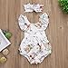 Lanhui Toddler Baby Girl Clothes Deer Romper Headband 2Pcs Set Outfit (Beige, 12M)