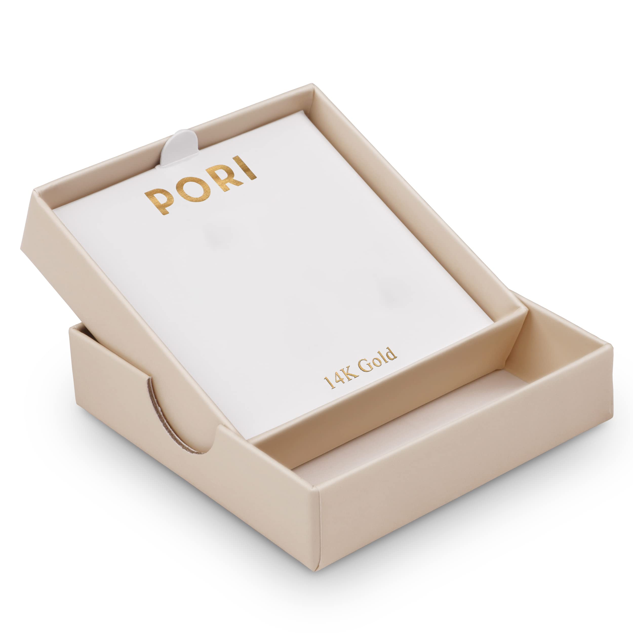 PORI JEWELERS 14K Solid Gold Ball Stud Earrings (3-Pair-Pack) 3MM 4MM and 5MM - Choose a Color