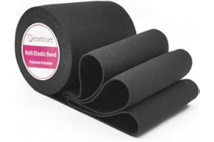 Dreamlover Black Wide Elastic for Sewing, Black Thick Elastic Band for Sewing, 3.15 Inches x 6 Yards