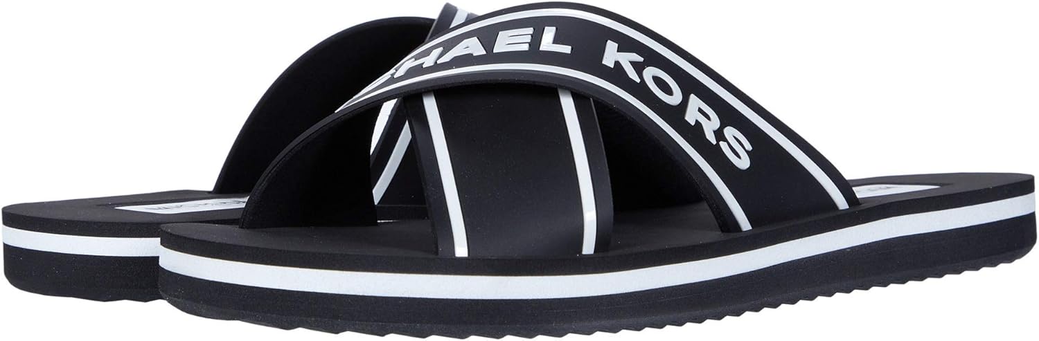 Amazon.com | Michael Kors Sparrow Slide Black 5 M | Slides
