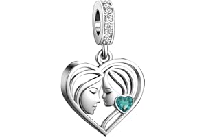 JMQJewelry Mother Daughter Son Grandmother Sister Charm for Bracelet Women Compatible with Pandora Bracelets Christmas