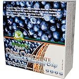 Greens+ Plusbar Blueberry Almond Crisp | Organic | Vegan | Non-GMO | Soy, Dairy & Gluten Free Bars Made with Organic Blueberries, Almonds & Chia Seeds| EcoCert Certified | 70% Cacao | Box of 12 Bars