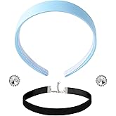 Women Princess Costume Accessories Headband Choker Earrings Set Halloween Cosplay