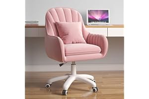 HDHNBA Cute Office Chair Home Computer Chairs Adjustable Task Chairs Modern Office Chair Makeup Chair 360° Swivel Computer Chair Mid Back Chair Living Room Chairs…