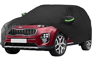 Proadsy 2025 Upgrade Car Cover for 2010-2024 2025 Kia Sportage, Waterproof All Weather for Automobiles, Windproof Snowproof Rain Hail Sun UV Protection Full Outdoor Indoor Exterior Car Covers, Black