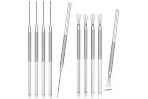 BILLIOTEAM 10 Pcs Clay Needle and Pottery Feather Wire Texture Tools for Ceramics Claywork, Ideal for Sculpture Detail Texturing and Modeling