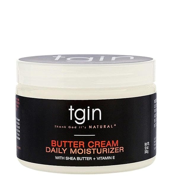 TGIN BUTTER CREAM DAILY MOISTURIZER FOR CURLY, COILY AND WAVY HAIR, RICH MOISTURE FOR DRY HAIR AND DEFINED CURLS, 12 OZ