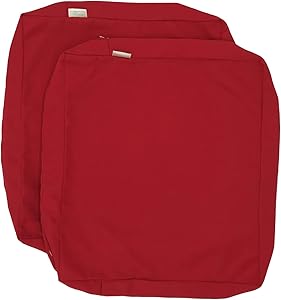 CozyLounge Lava Red Outdoor Water Repellent Patio Chair Cushion Seat Pillow Covers ONLY (24