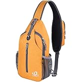 WATERFLY Crossbody Sling Backpack Sling Bag Travel Hiking Chest Bag Daypack
