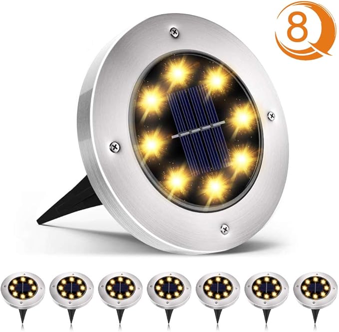 Solar Garden Light,New Outdoor Ground Solar Lights,8 LED,IP67