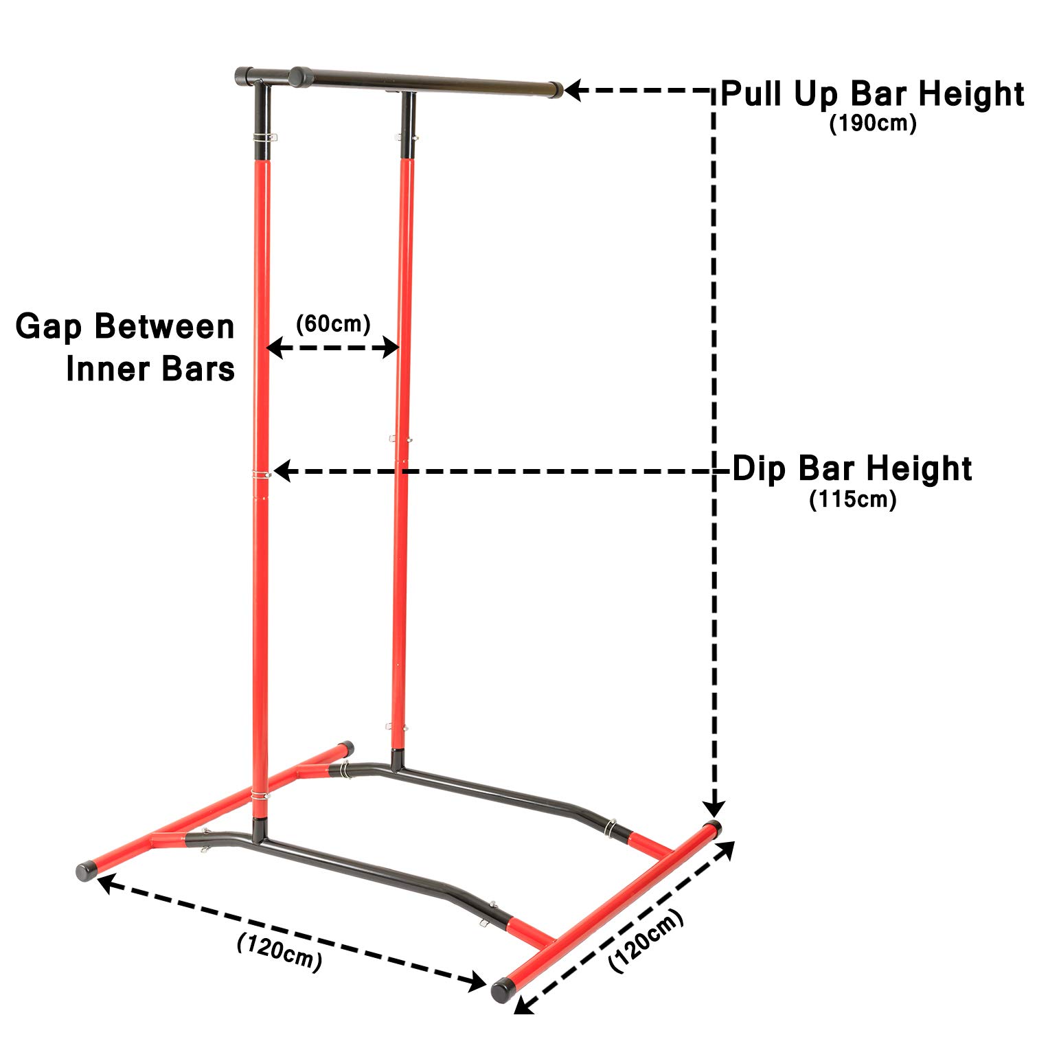 GoBeast Pull Up Bar FreeStanding Dip Station, Portable Power Tower