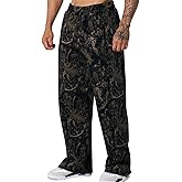 LEEYUSEN Mens Camo Sweatpants Baggy Joggers Casual Athletic Gym Workout Sweat Pants with Pockets