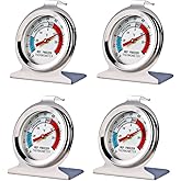4 Pack Refrigerator Freezer Thermometer Large Dial Analog Thermometer