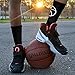ChalkTalkSPORTS Basketball Performance Crew Socks - Basketball Silhouette Design - Black/White - Mid-Calf Socks - Adult