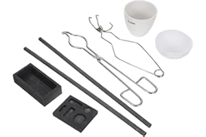 OATIPHO High Temperature Resistant Graphite Crucible and Heat Resistant Crucible Tongs Set for Gold Melting